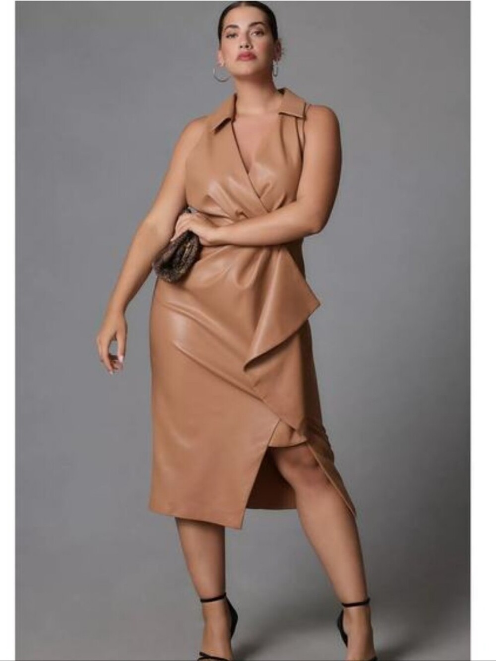 Nwt Anthropologie Faux Leather Dress Sz 4 $170.00